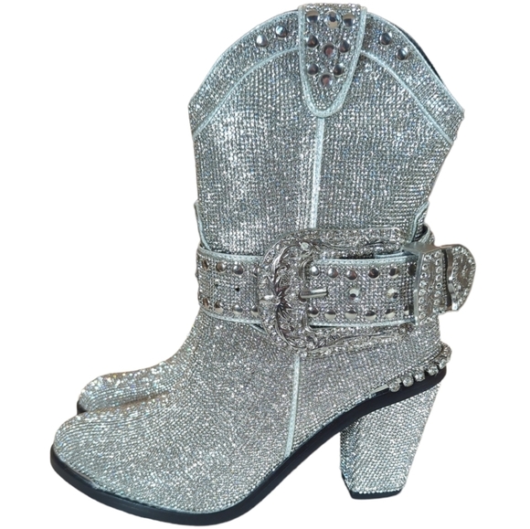 Dolls Kill Shoes Dolls Kill Club Exx Icy Sheriff Shine Rhinestone